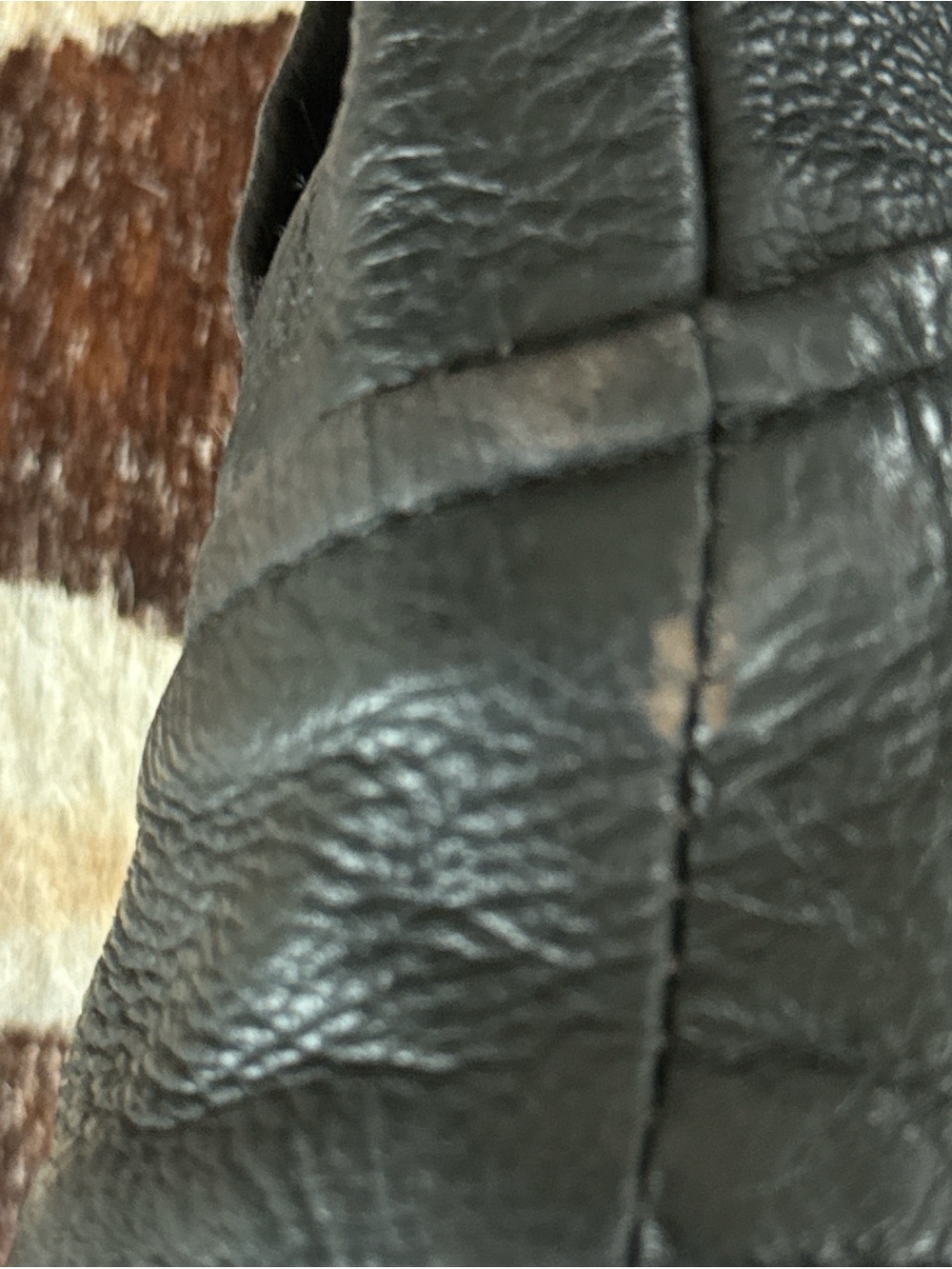 Lucky Brand Black Leather Bomber Jacket - Picture 4 of 4